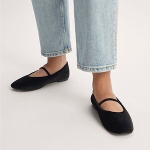 Everlane The Mary Jane in Black Velvet, Size 9